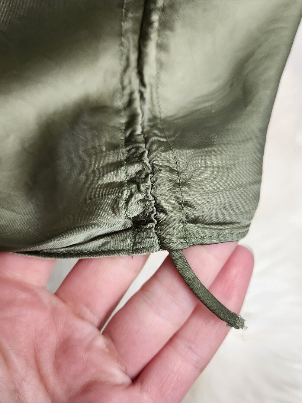 Aritzia Wilfred Only Ruched Adjustable Slip Dress In Sage Frost Green Size XXS - Picture 8 of 14
